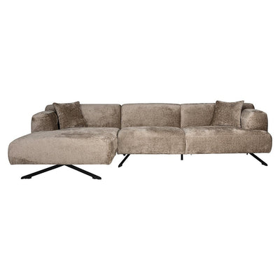 Richmond Interiors Ecksofa Donovan 3 Sitzer mit Lounge links | Chenille Taupe