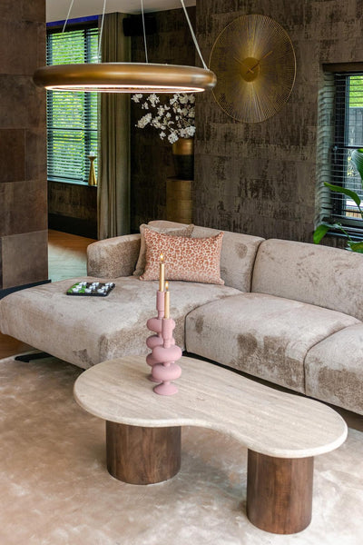 Richmond Interiors Ecksofa Donovan 3 Sitzer mit Lounge links | Chenille Taupe