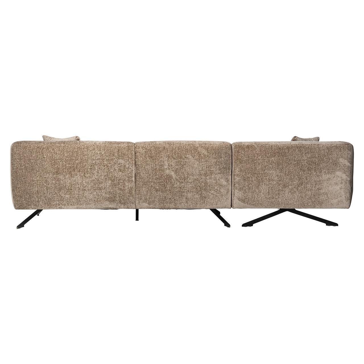 Richmond Interiors Ecksofa Donovan 3 Sitzer mit Lounge links | Chenille Taupe