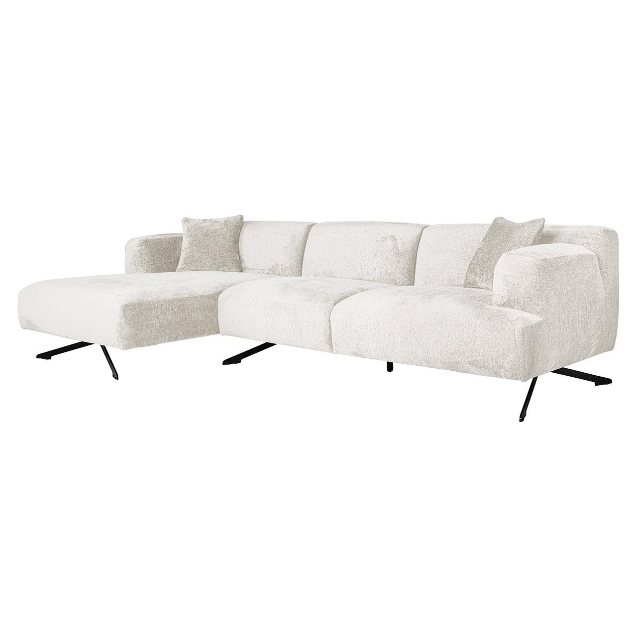 Richmond Interiors Ecksofa Donovan 3 Sitzer mit Lounge links | Cremé