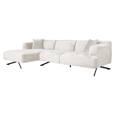 Richmond Interiors Ecksofa Donovan 3 Sitzer mit Lounge links | Cremé