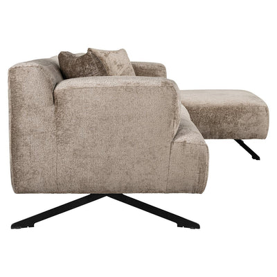 Richmond Interiors Ecksofa Donovan 3 Sitzer mit Lounge rechts | Chenille Taupe