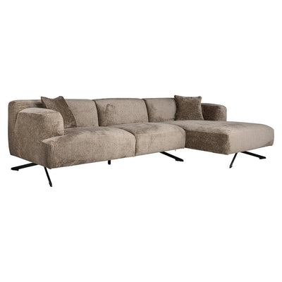 Richmond Interiors Ecksofa Donovan 3 Sitzer mit Lounge rechts | Chenille Taupe