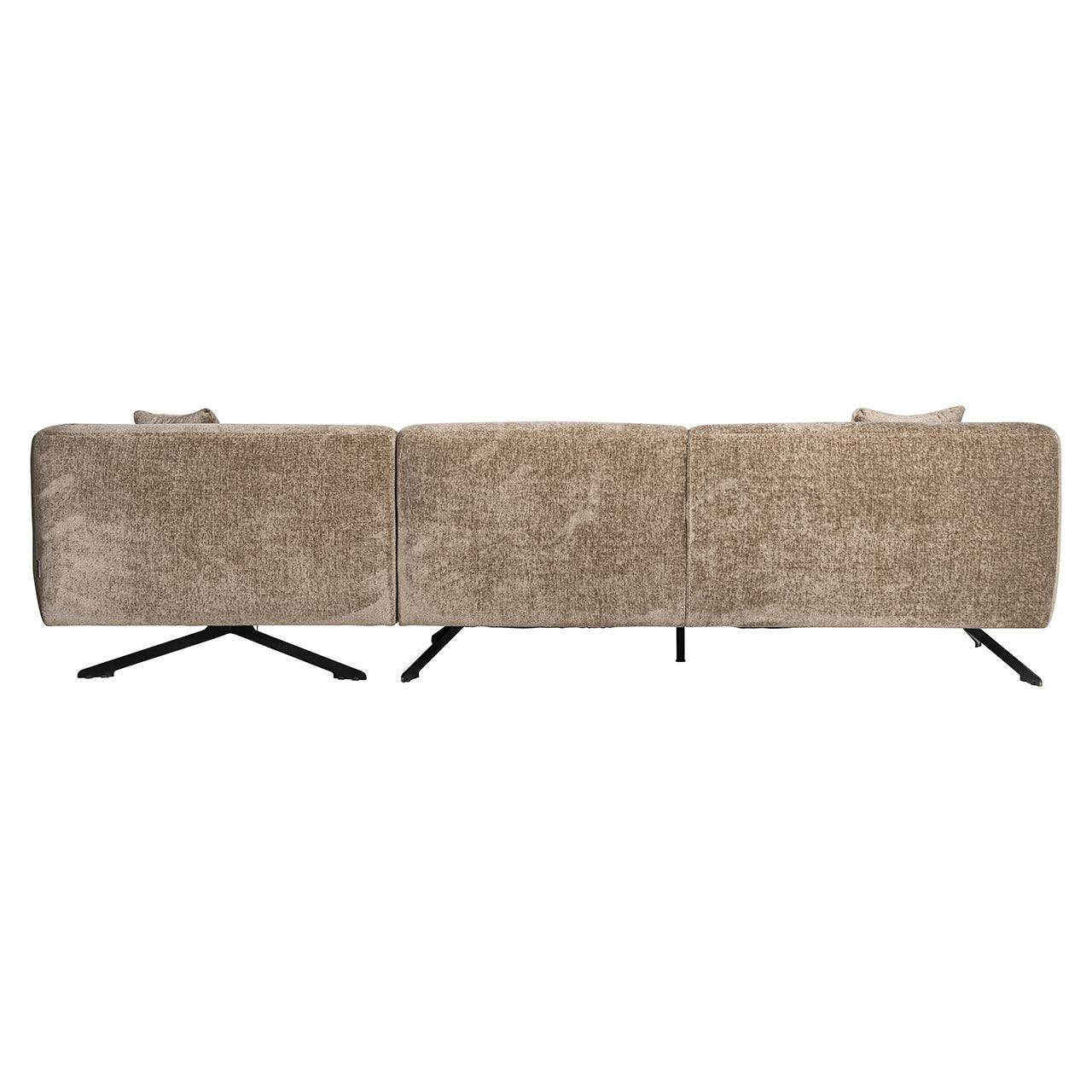 Richmond Interiors Ecksofa Donovan 3 Sitzer mit Lounge rechts | Chenille Taupe