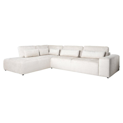 Richmond Interiors Ecksofa Lund 3 Sitzer mit Lounge links | cream
