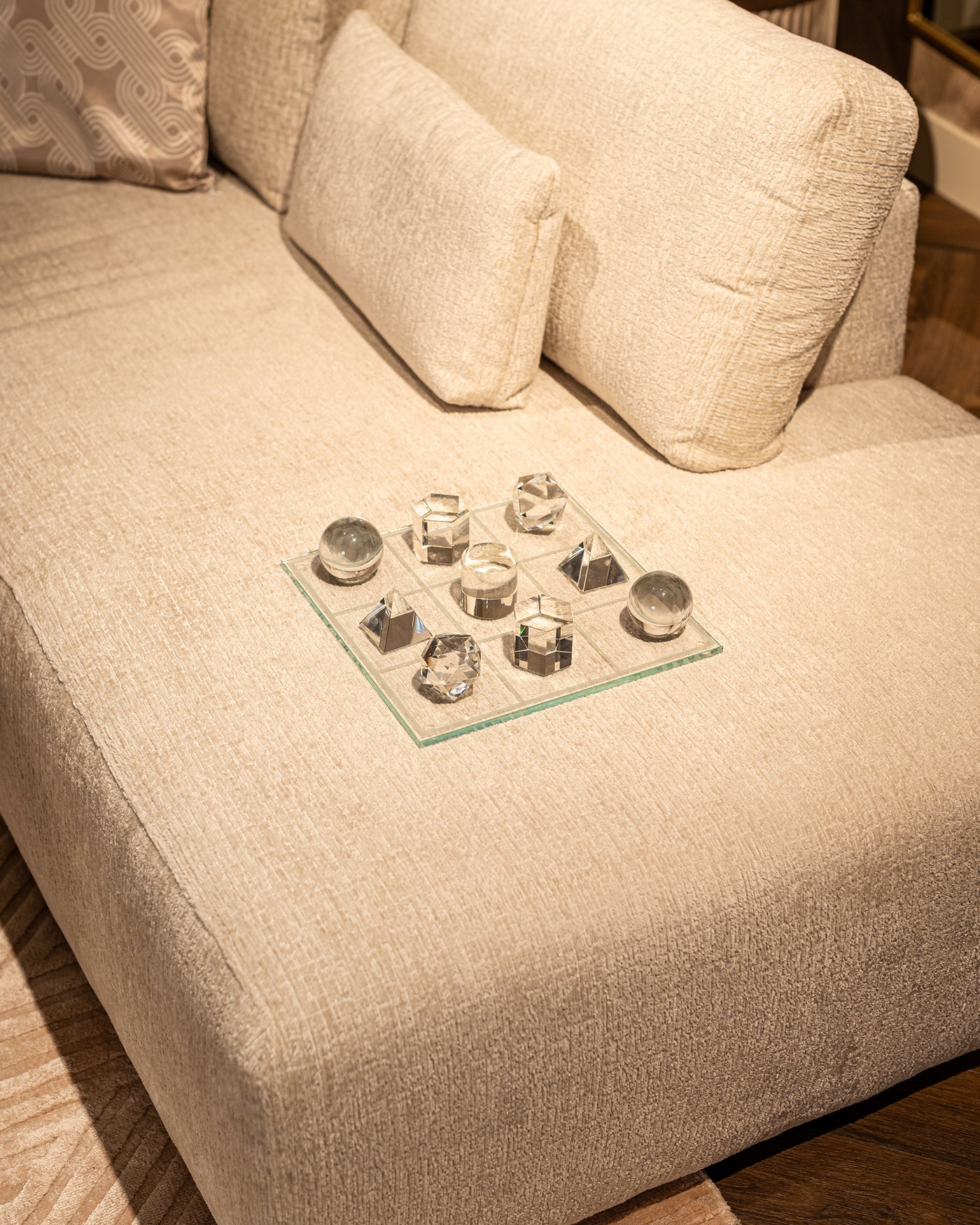 Richmond Interiors Ecksofa Lund 3 Sitzer mit Lounge rechts | cream