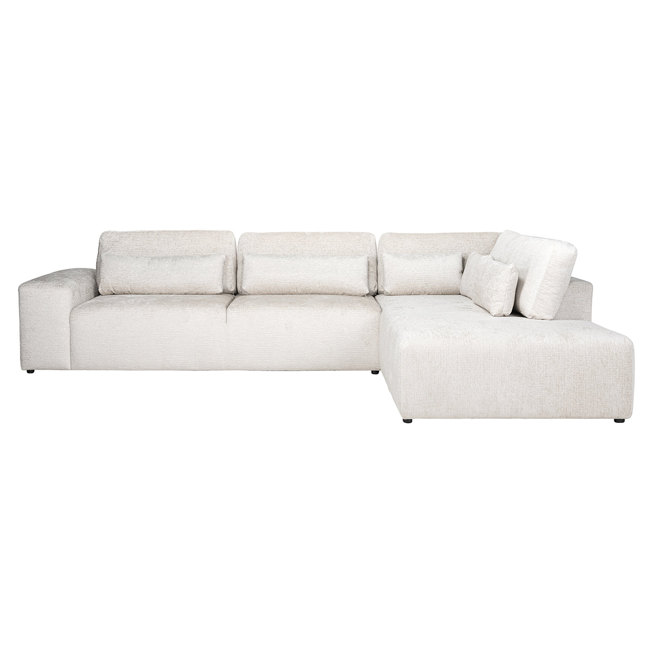 Richmond Interiors Ecksofa Lund 3 Sitzer mit Lounge rechts | cream