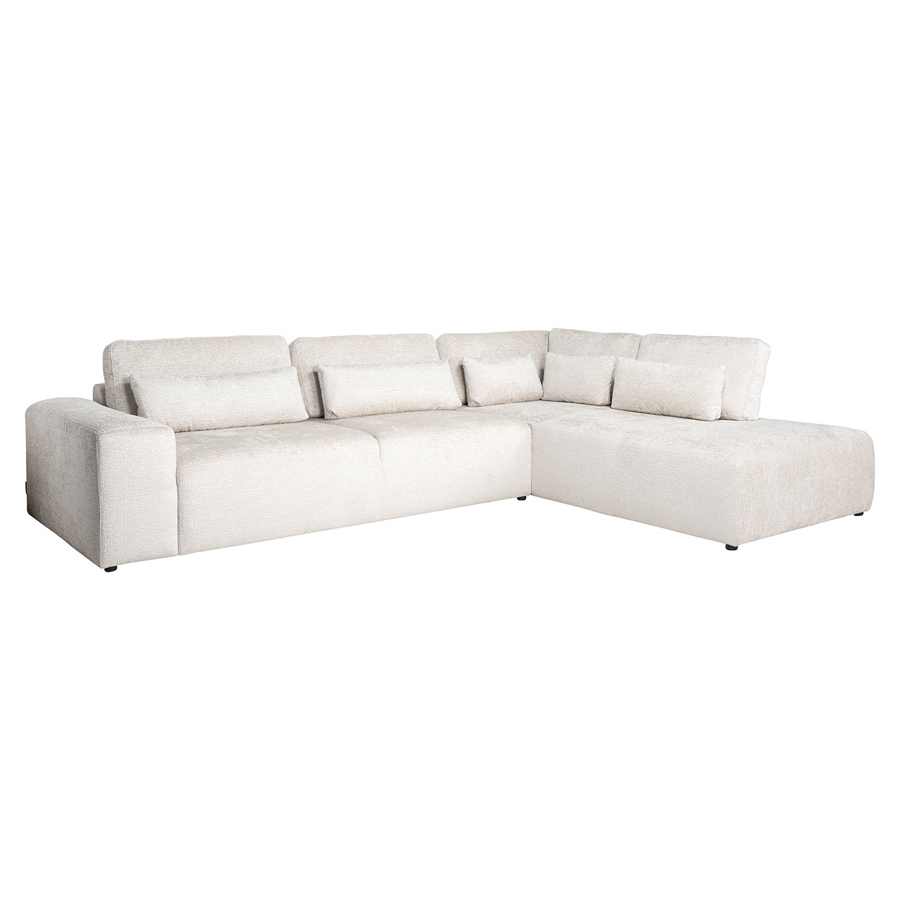 Richmond Interiors Ecksofa Lund 3 Sitzer mit Lounge rechts | cream