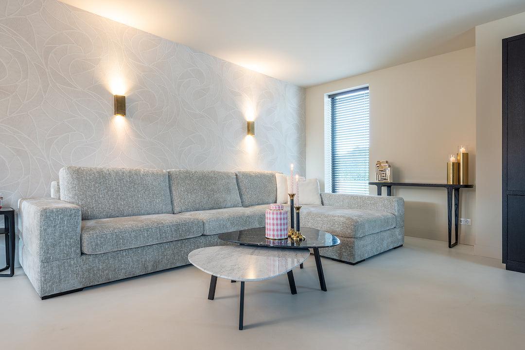 Richmond Interiors Ecksofa Pasha 3 Sitzer mit Lounge Rechts | pearl
