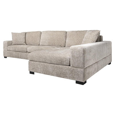 Richmond Interiors Ecksofa Pasha 3 Sitzer mit Lounge Rechts | pearl