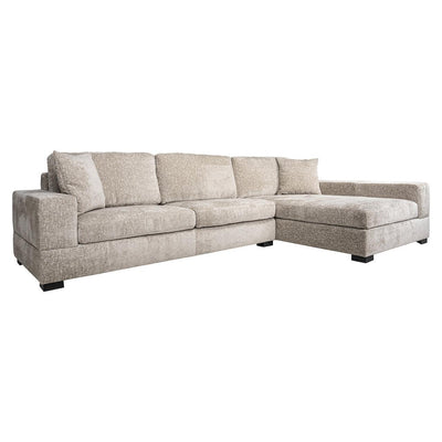 Richmond Interiors Ecksofa Pasha 3 Sitzer mit Lounge Rechts | pearl