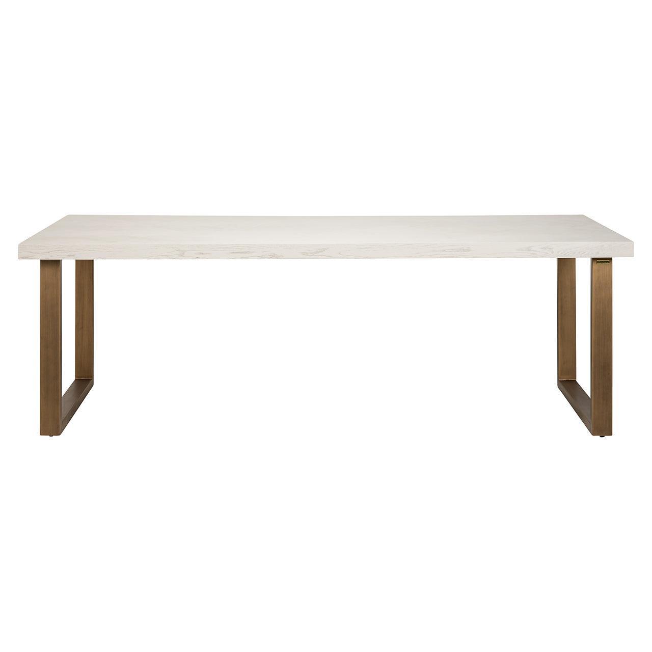 Richmond Interiors Esstisch Whitebone Brass | 235x100 cm