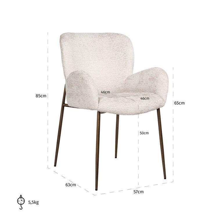 Richmond Interiors Esszimmerstuhl Amber | Fusion 02 Cream