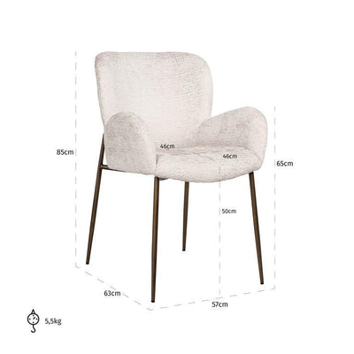 Richmond Interiors Esszimmerstuhl Amber | Fusion 02 Cream