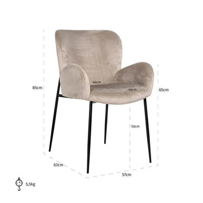 Richmond Interiors Esszimmerstuhl Amber | Quartz 903 Khaki