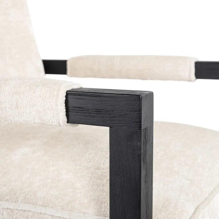 Richmond Interiors Esszimmerstuhl Beck | Chenille Weiß