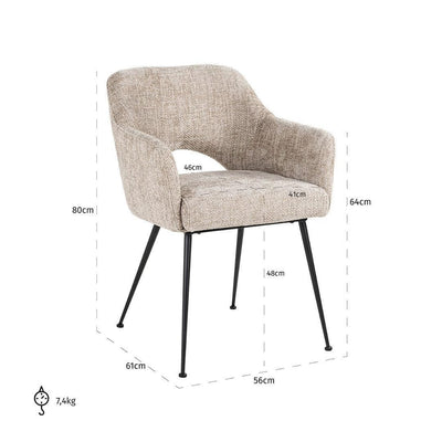 Richmond Interiors Esszimmerstuhl Jenthe | Desert