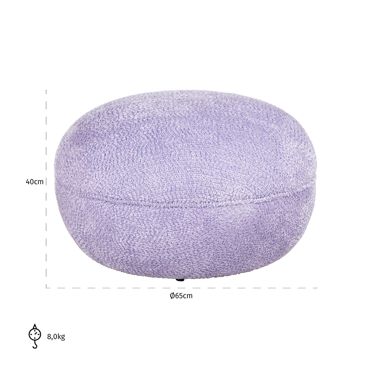 Richmond Interiors Hocker Jace | Lavender