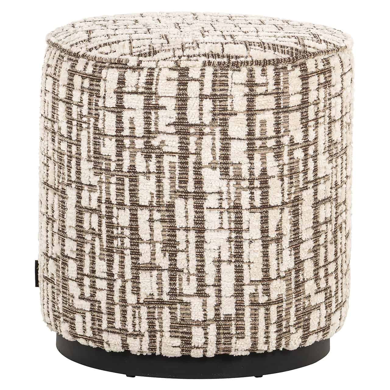 Richmond Interiors Hocker Lexie Cream | ø 45 cm