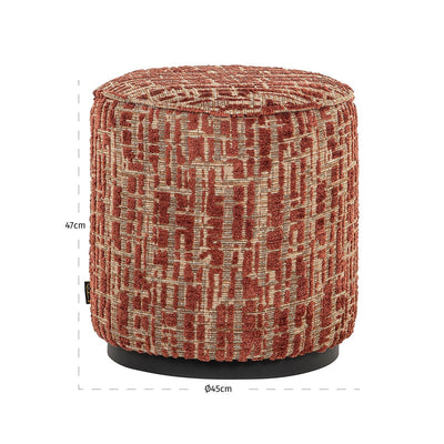 Richmond Interiors Hocker Lexie Terra | ø 45 cm