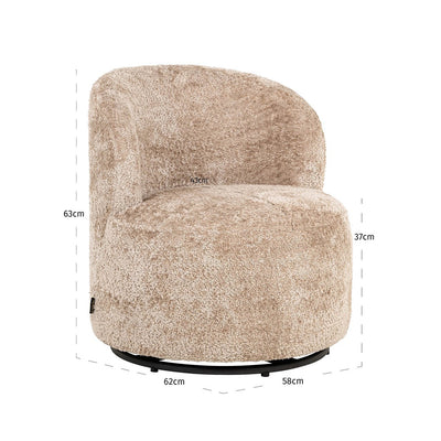 Richmond Interiors Kinder Teddy-Drehsessel Jackie | nature