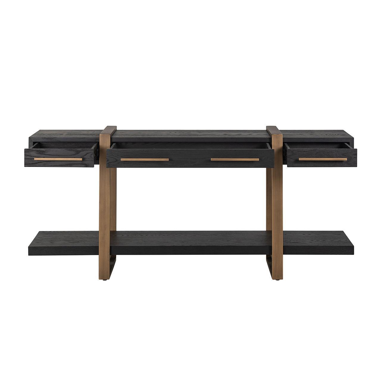 Richmond Interiors Konsolentisch Cambon mit 3 Schubladen | Dark coffee