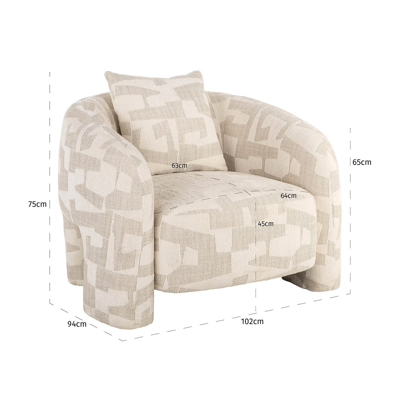 Richmond Interiors Loungesessel Tuscany | beige