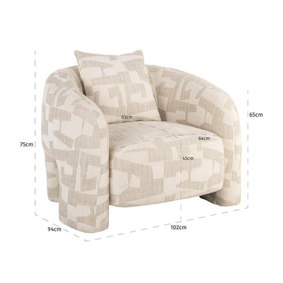 Richmond Interiors Loungesessel Tuscany | beige