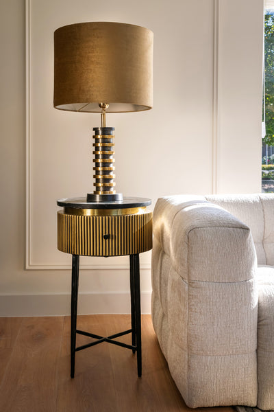 Richmond Interiors Marmor-Beistelltisch Ironville | Gold
