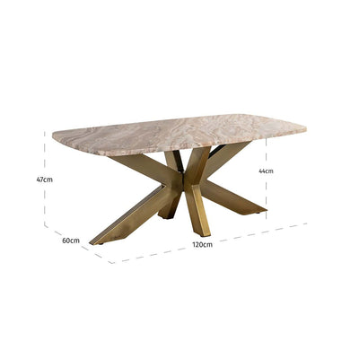 Richmond Interiors Marmor-Couchtisch Bottega