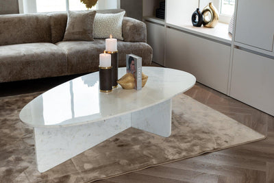 Richmond Interiors Marmor-Couchtisch Brandon | Weiß