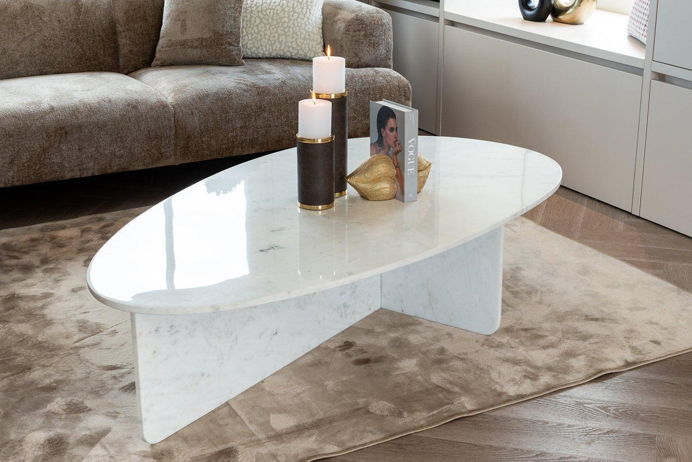 Richmond Interiors Marmor-Couchtisch Brandon | Weiß