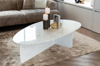 Richmond Interiors Marmor-Couchtisch Brandon | Weiß