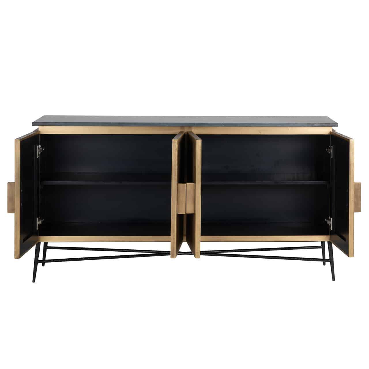 Richmond Interiors Marmor-Sideboard Ironville | 4-türig