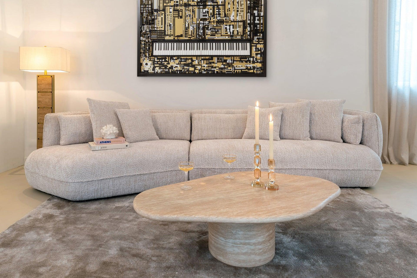 Richmond Interiors Marmor-Stehlampe Meyra