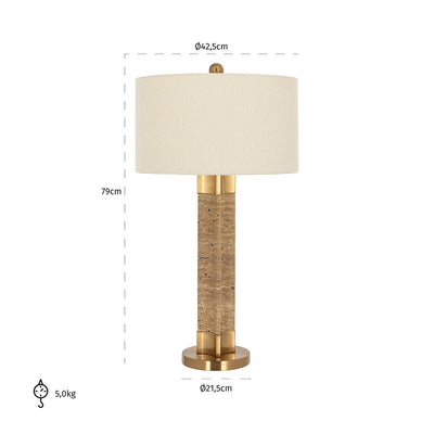 Richmond Interiors Marmor-Tischlampe Aaliyah