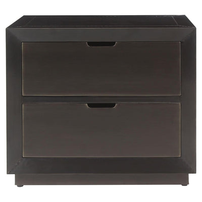 Richmond Interiors Nachttisch Dante mit 2 Schubladen | Bronze