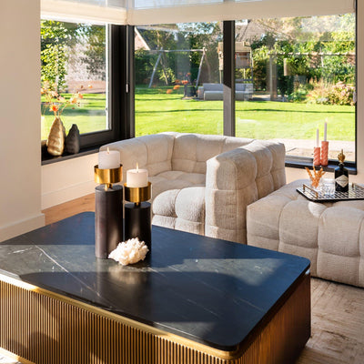 Richmond Interiors Ottomane Hocker Merrol | Cremé