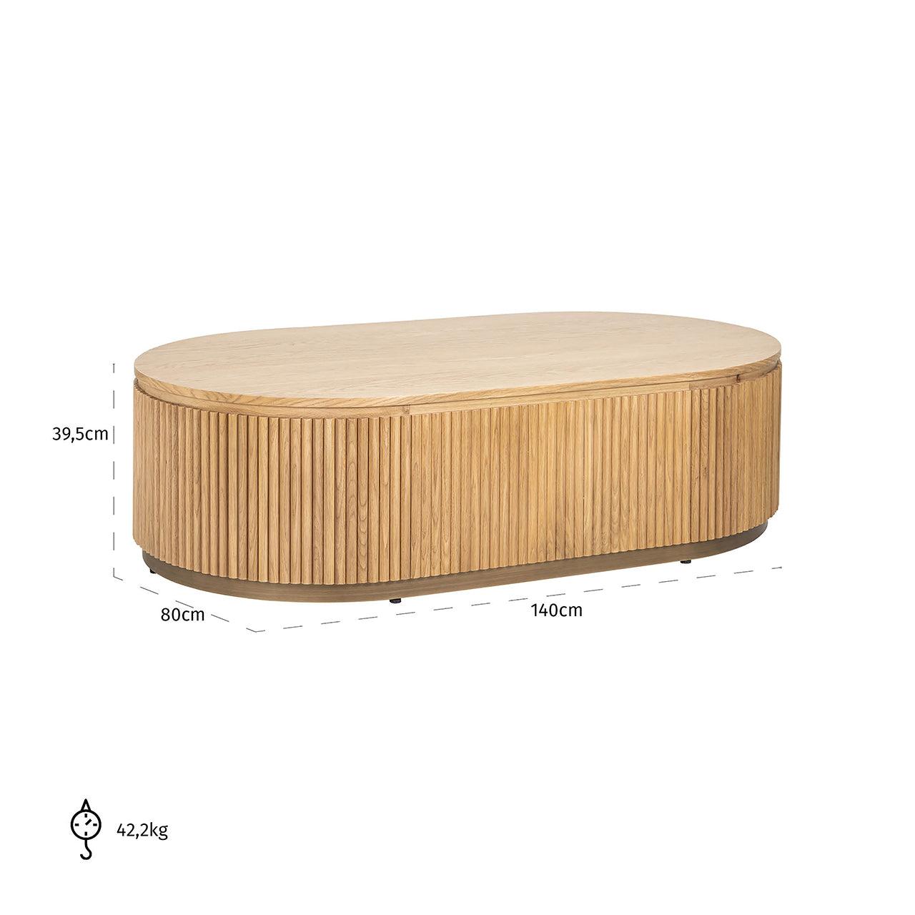 Richmond Interiors Ovaler Couchtisch Belfort | Natural oak