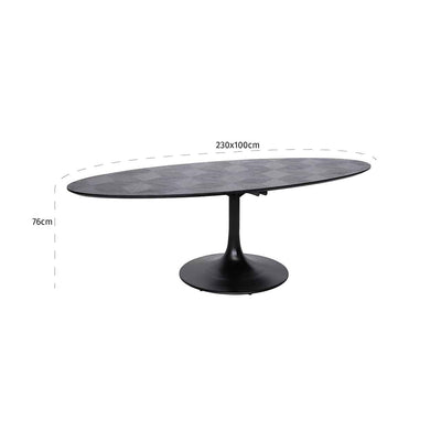 Richmond Interiors Ovaler Esstisch Blax | 250x120 cm