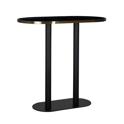 Richmond Interiors Ovaler Marmor-Bartisch Zenza | Schwarz