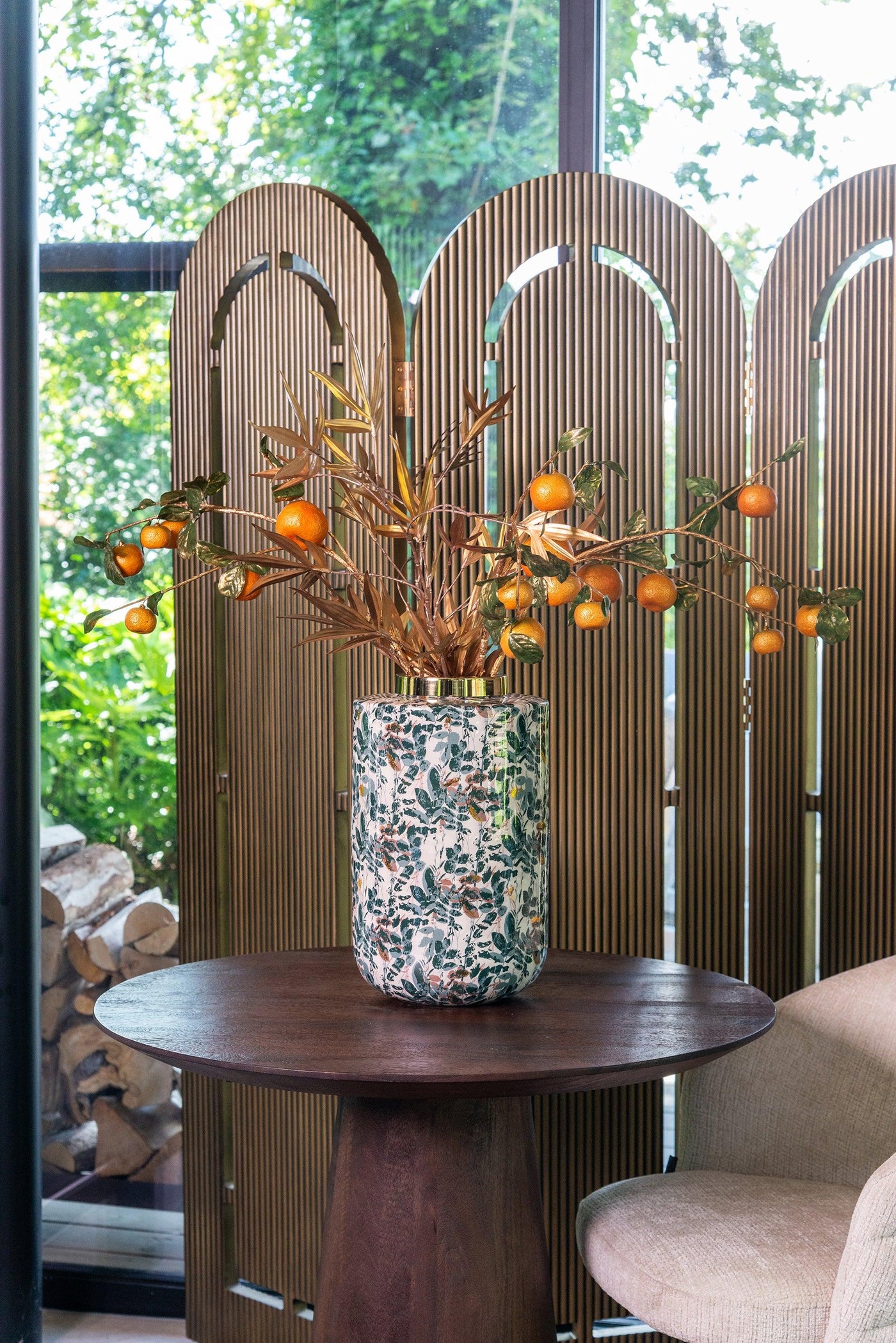 Richmond Interiors Paravent Raumteiler Macallen Ironville | Messing
