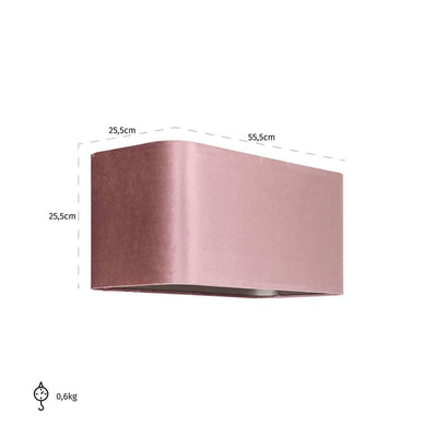 Richmond Interiors Rechteckiger Lampenschirm | Altrosa