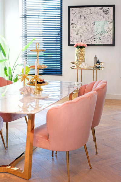 Richmond Interiors Richmond Interiors Samt-Stuhl Pippa | Pink Gold Codeso Living