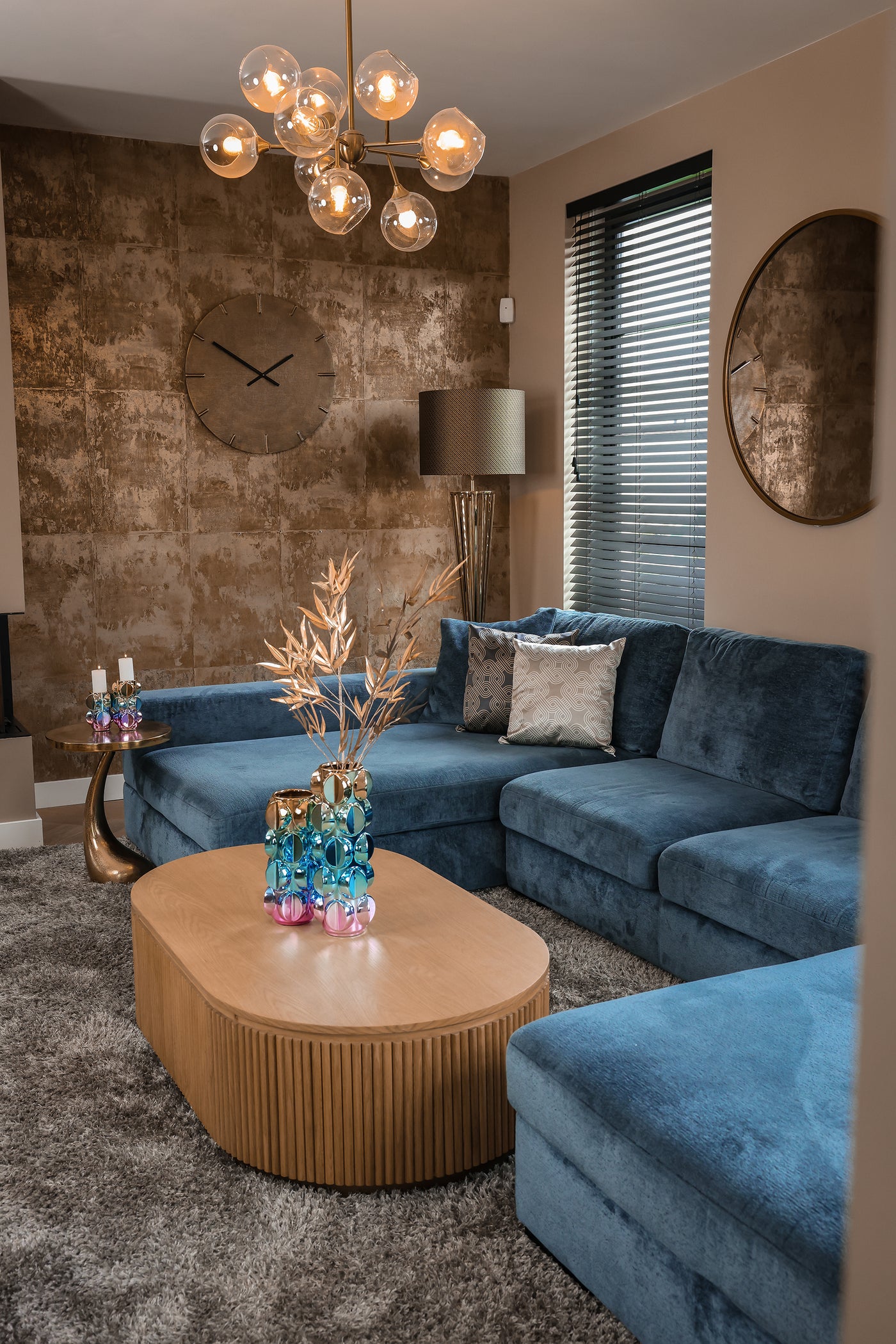 Richmond Interiors runde Wanduhr Zane
