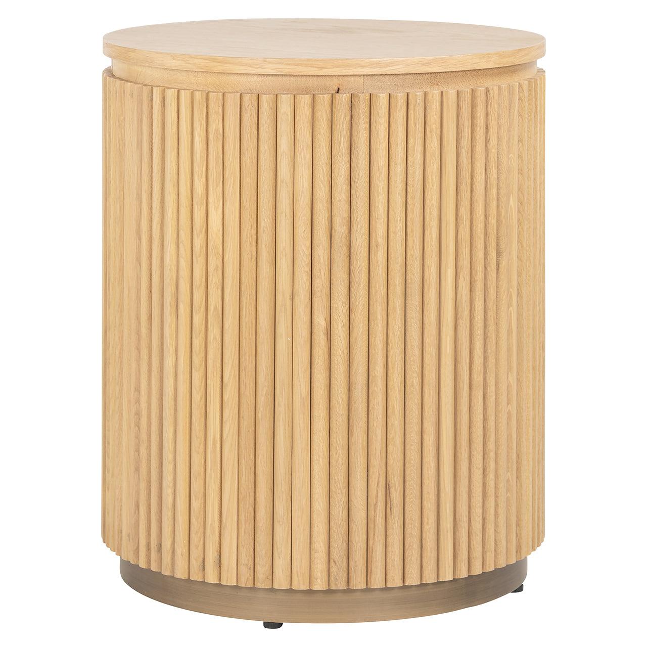 Richmond Interiors Runder Beistelltisch Belfort ø 50 cm | Natural oak