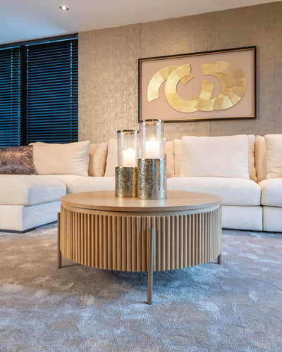 Richmond Interiors Runder Couchtisch Belfort ø 90 cm | Natural oak