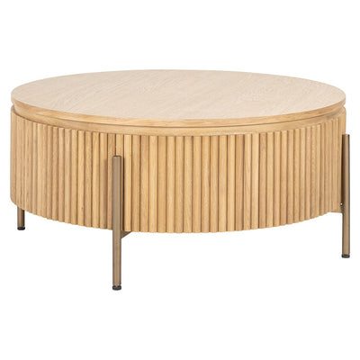 Richmond Interiors Runder Couchtisch Belfort ø 90 cm | Natural oak