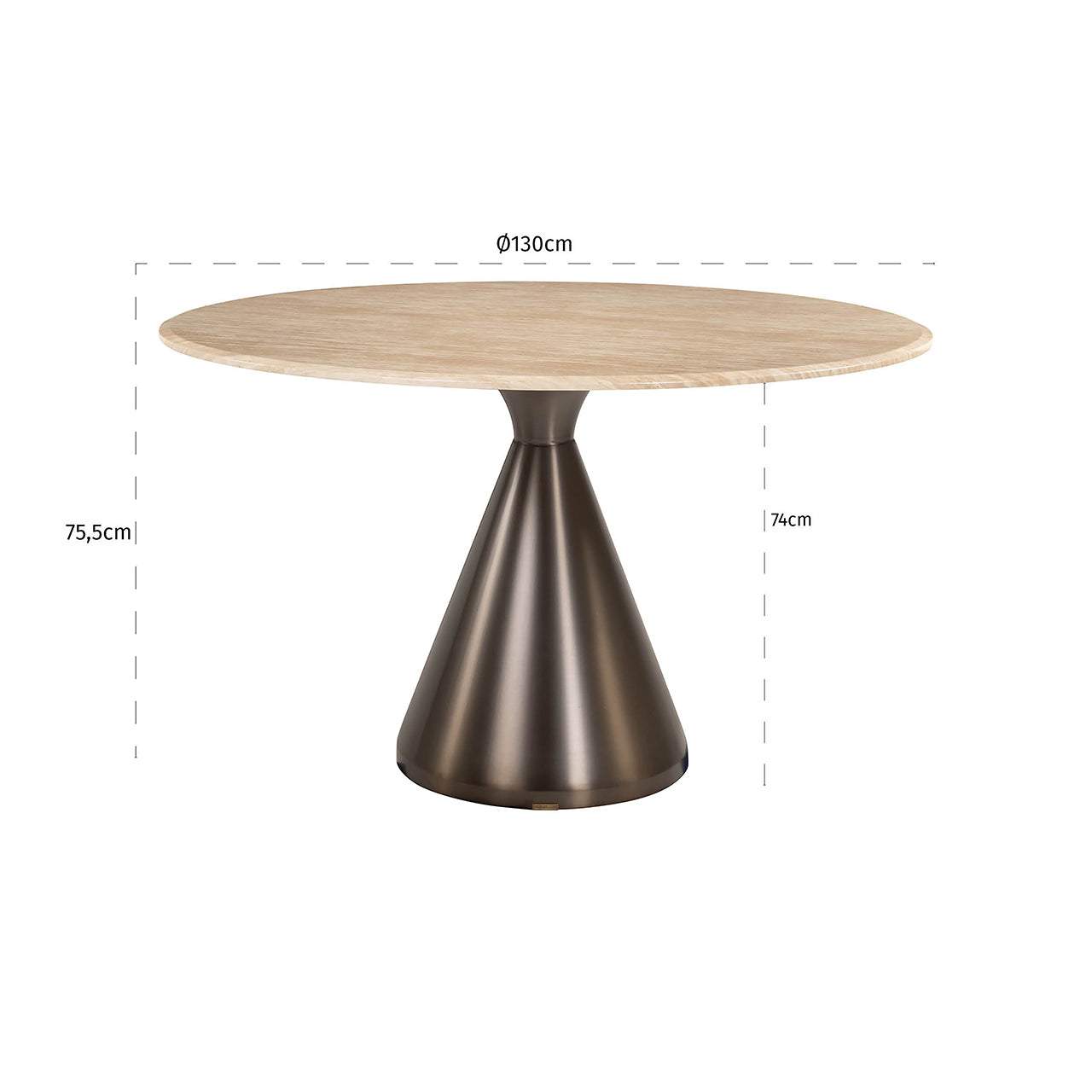 Richmond Interiors Runder Esstisch Montgommery | ø 130 cm