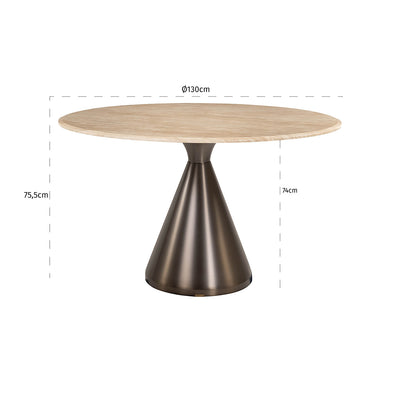 Richmond Interiors Runder Esstisch Montgommery | ø 130 cm
